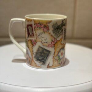 VTG Royal Doulton Expressions Stamps Bear Flowers Baby coffee Mug Jane James